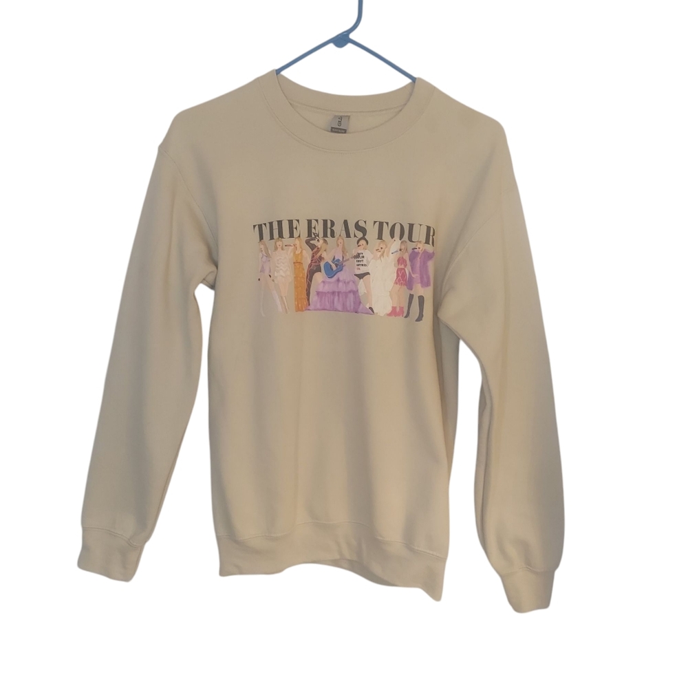 Taylor Swift Eras Tour 2023 Sweatshirt with    Cities VGUC Size Small